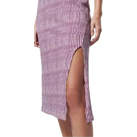 NATION LTD | NWT '24 Genevieve Midi Dress Wavy Stripe | Relaxed Scoop Tank XXL - Picture 3 of 12